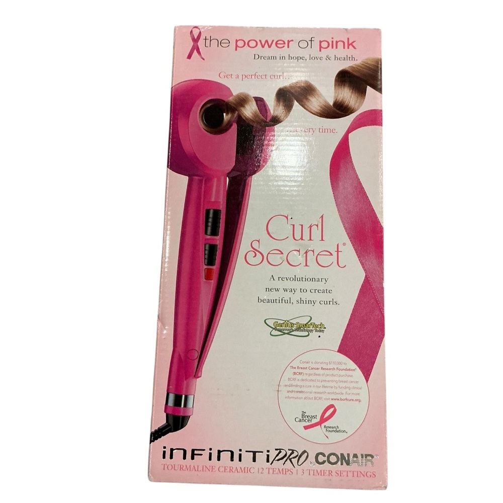 Conair curl secret INFINITY PRO auto curling iron limited edition BCRF pink